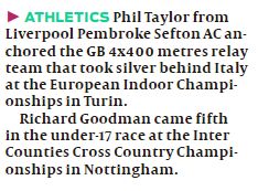 Phil Taylor European indoors, Goodman Inter-counties - JC 13-03-09